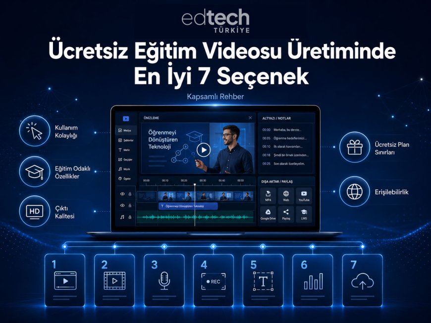 Ücretsiz Eğitim Videosu Üretiminde En İyi 7 Seçenek: Kapsamlı Rehber