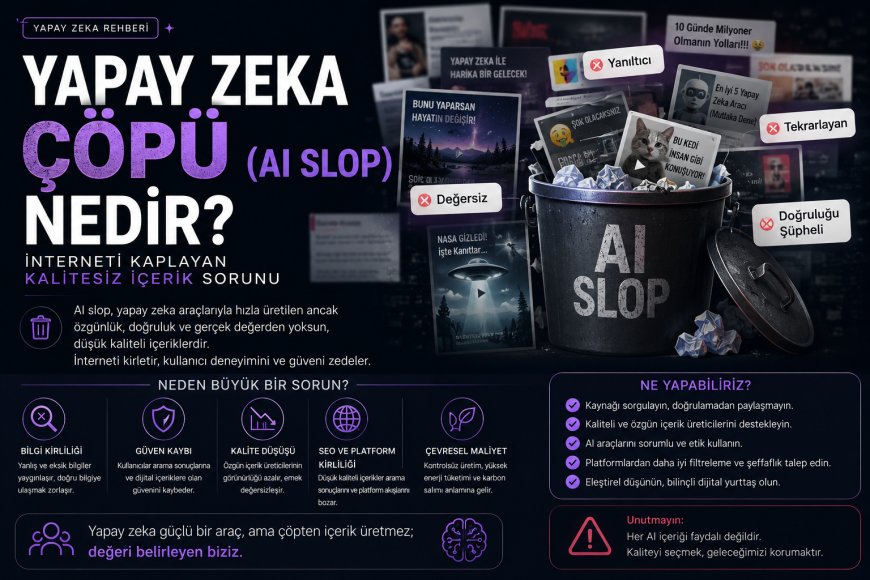 Yapay Zeka Çöpü (AI Slop) Nedir? İnterneti Kaplayan Kalitesiz İçerik Sorunu