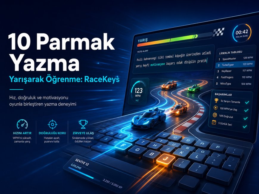 10 Parmak Yazma Nasıl Öğrenilir? Yarışarak Öğrenmenin Adresi: RaceKeys