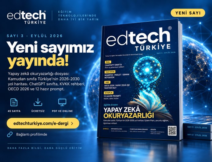 EdTech Türkiye E-Dergi'nin üçüncü sayısı yayında: Yapay zekâ okuryazarlığı dosyası